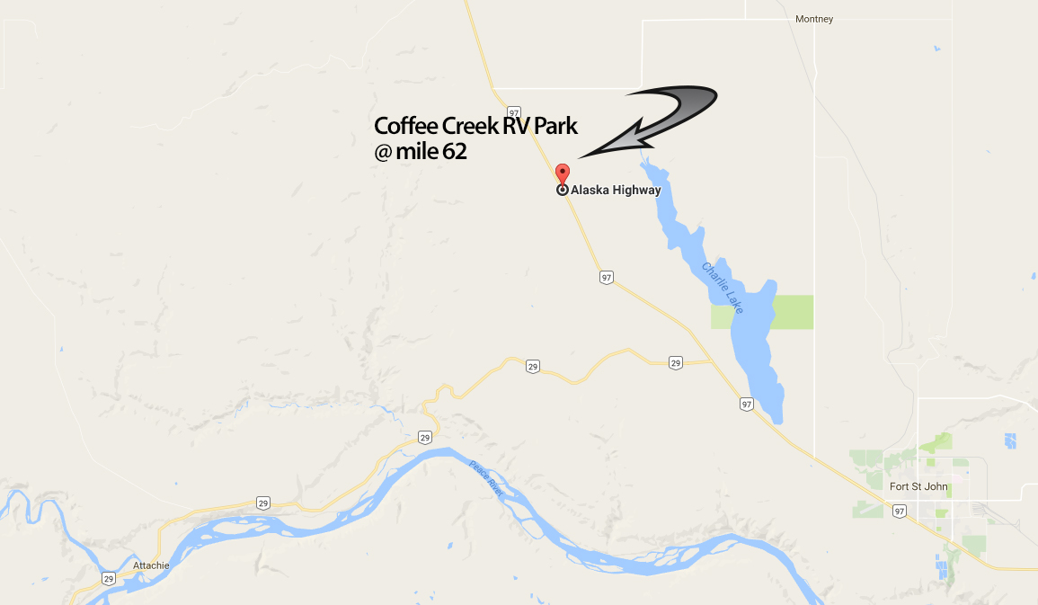 Location of Coffee Creek RV Park